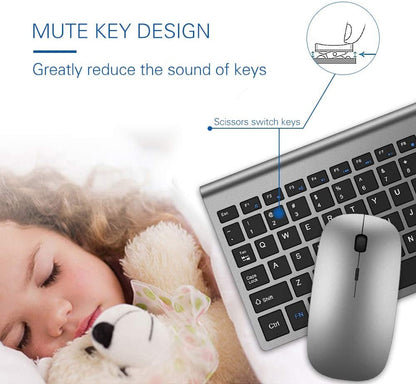 Wireless Keyboard And Ergonomic Mouse Set